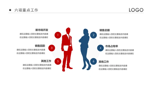 欧美风企业公司销售部工作总结计划PPT模板