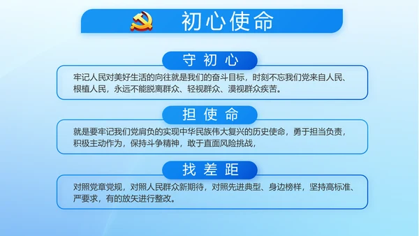 蓝色党建党支部年年终总结述职报告PPT