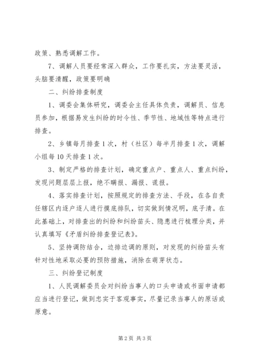 人民调解工作制度[XX县人民调解工作十项制度].docx