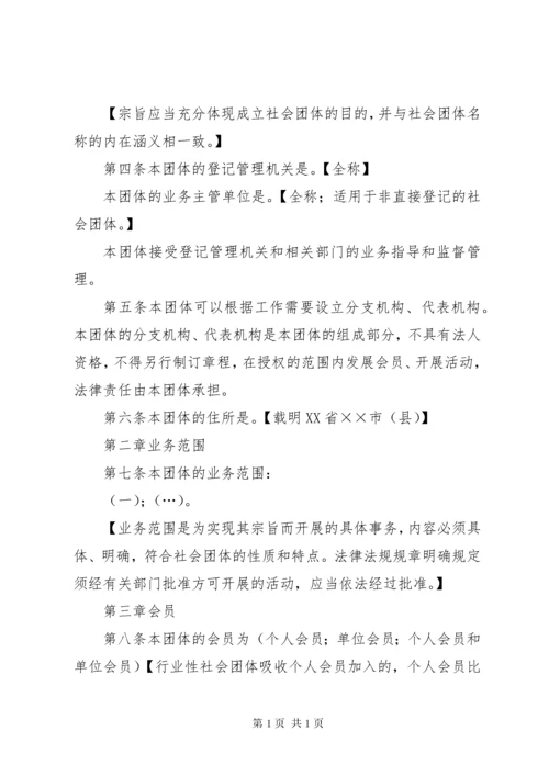 XX省社会团体章程 (2).docx