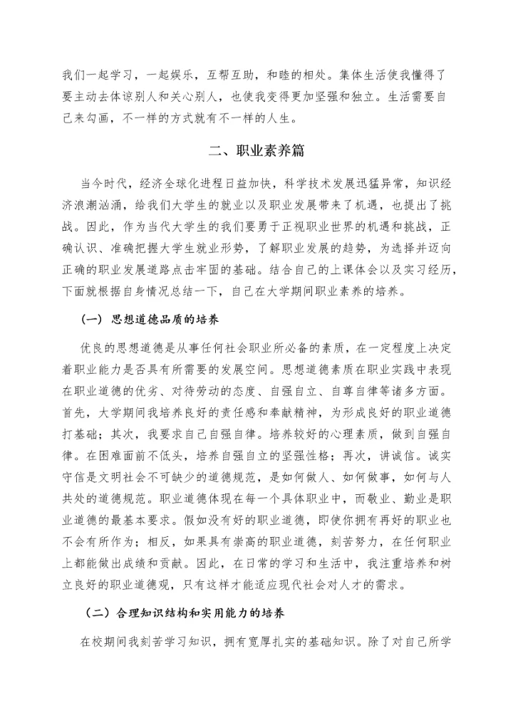 德育实践职业素养.docx