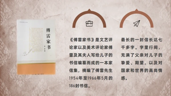 傅雷家书经典文学通用PPT模板