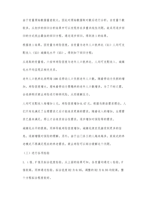 人口老龄化背景下六安市人寿保险需求分析.docx