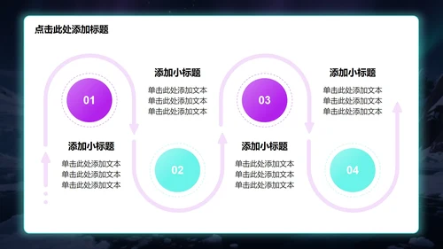 蓝紫色商务风极地旅游攻略PPT模板