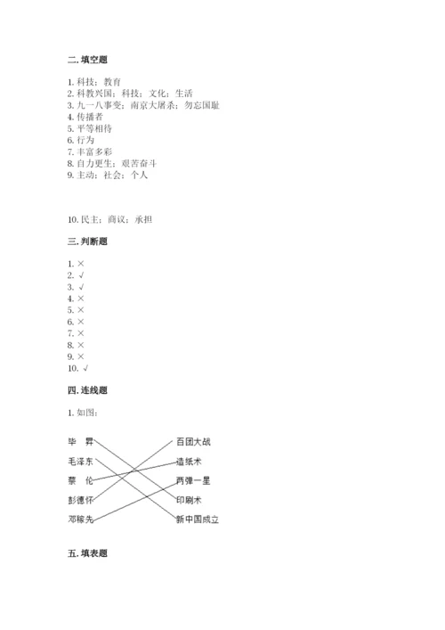 部编版五年级下册道德与法治 期末测试卷精品（夺冠）.docx