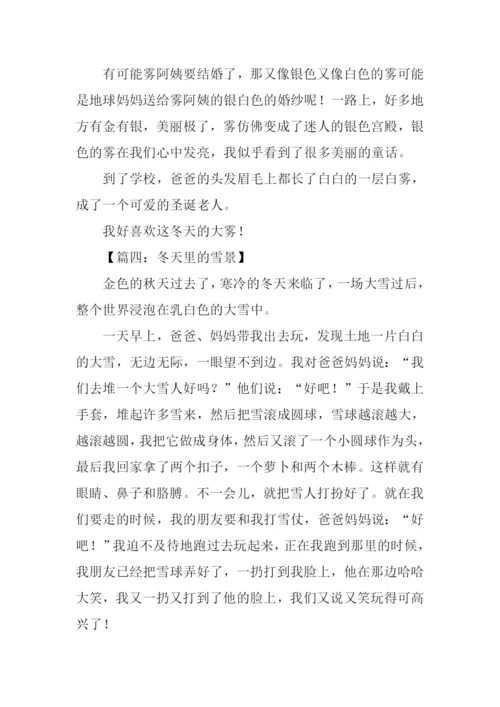 冬景作文300字0.docx