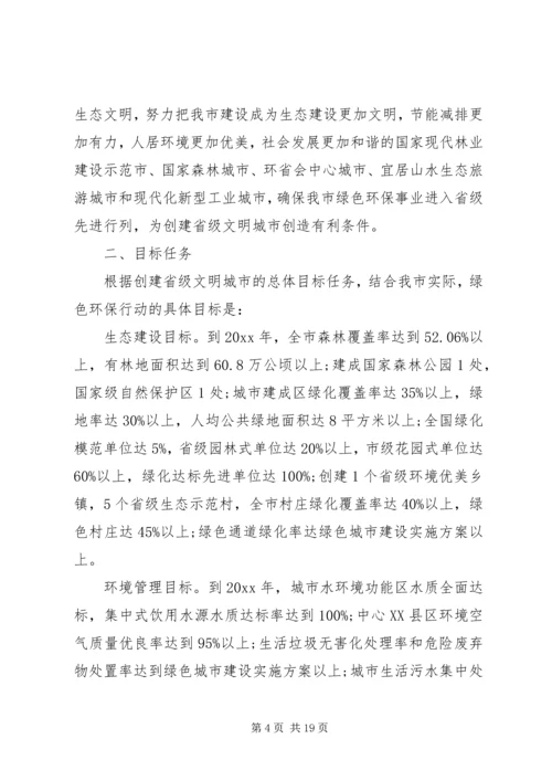 绿色城市建设实施方案.docx
