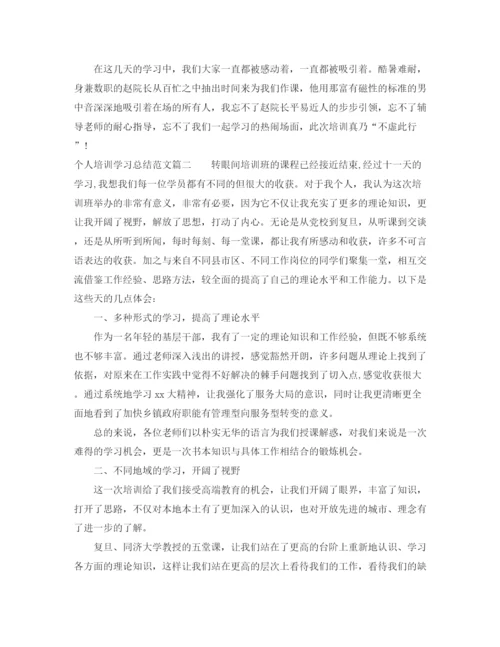 精编之个人培训学习总结范文【三篇】.docx