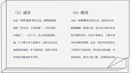 简约风蓝色线条世界读书日汇报演讲带内容PPT模板