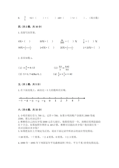 浙江省宁波市小升初数学试卷及参考答案【能力提升】.docx