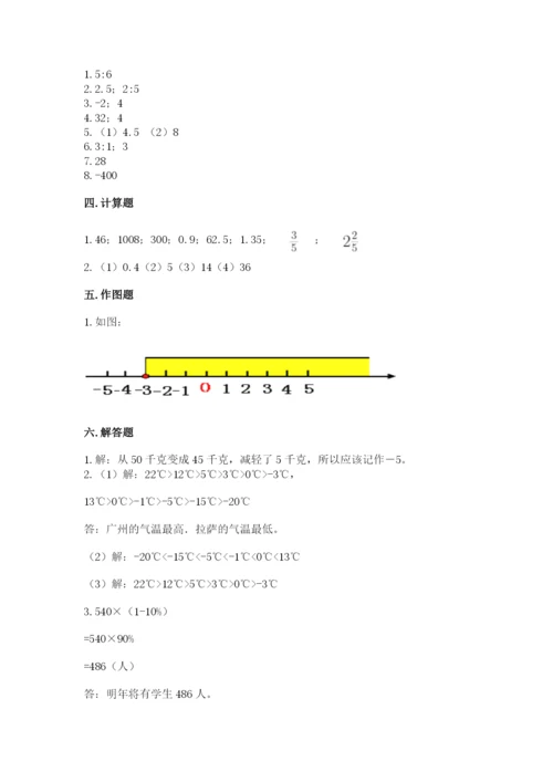 北师大版小学六年级下册数学期末综合素养测试卷附答案【综合题】.docx