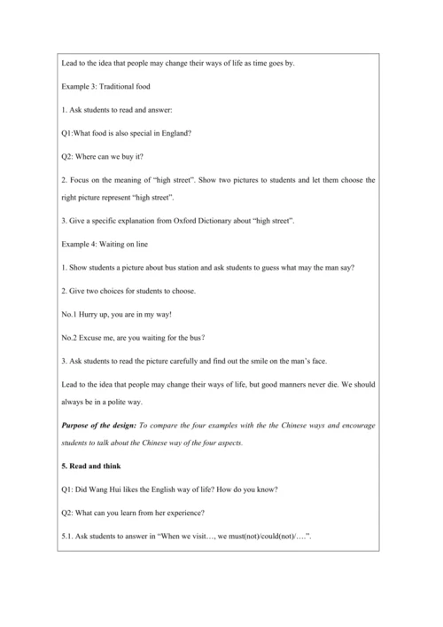 Unit 2 Reading and vocabulary-教学设计