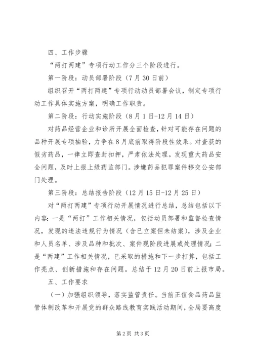 药品两打两建专项活动方案.docx