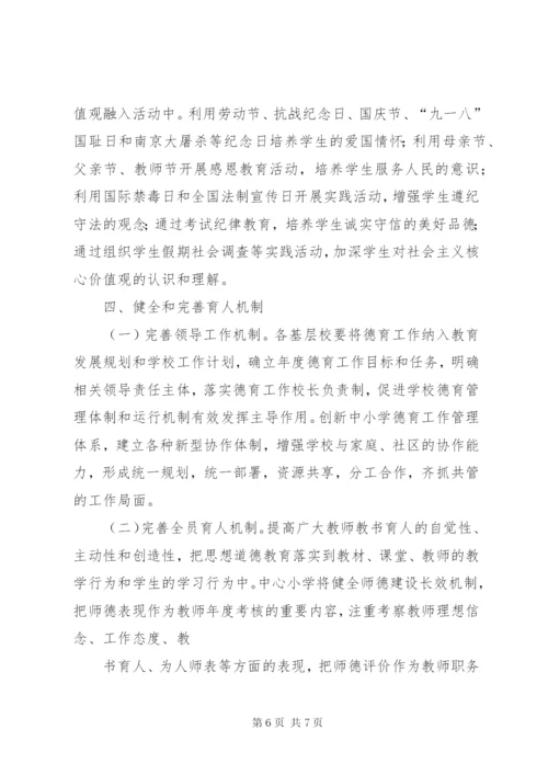 小学开展培育和践行社会主义核心价值观活动的方案.docx