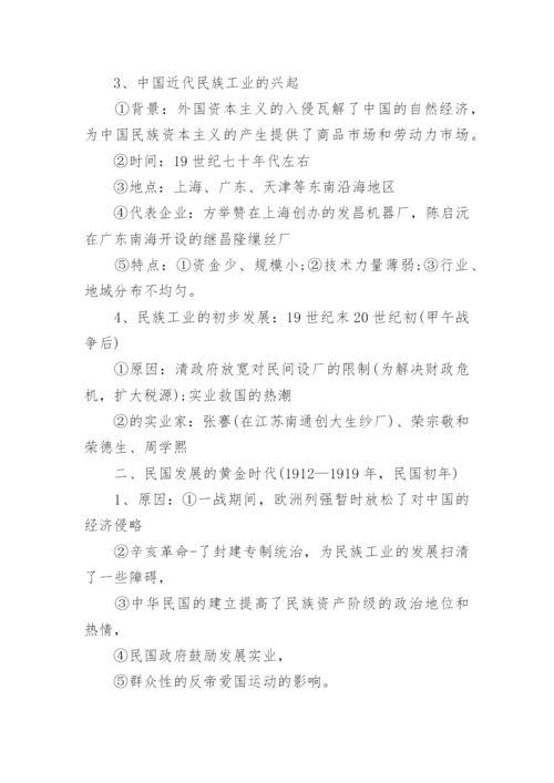 高二历史知识点总结归纳大全.docx