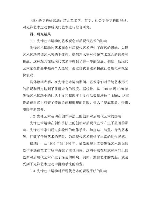先锋艺术运动对后现代艺术的影响