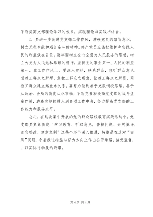 党的群众路线教育实践活动支部自我剖析.docx