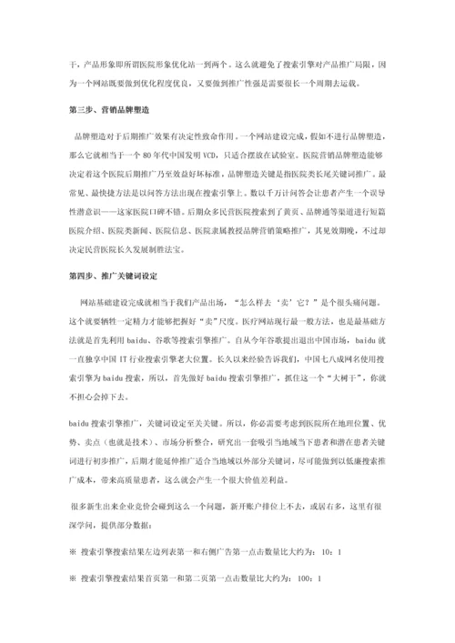 医疗网站SEO优化推广专业策划专项方案书.docx