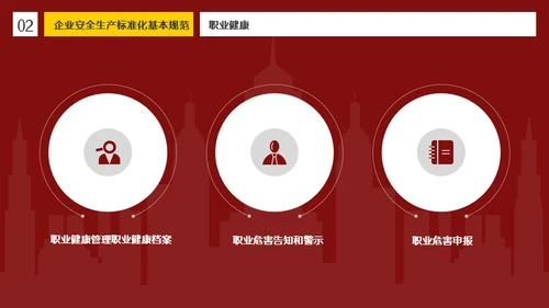 红色插画风简约商务企业安全生产管理体系建设PPT模板管理制度