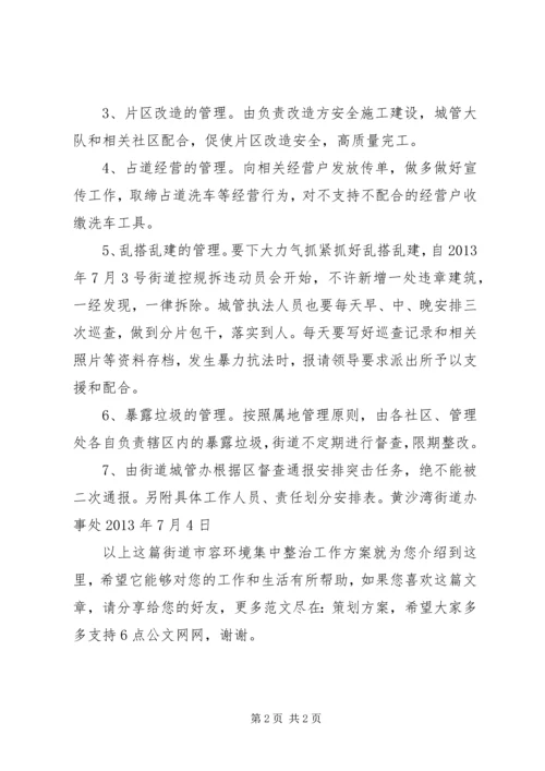 街道市容环境集中整治工作方案.docx