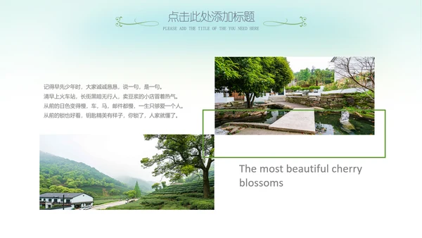 最美乡村旅游新农村乡村振兴PPT模板