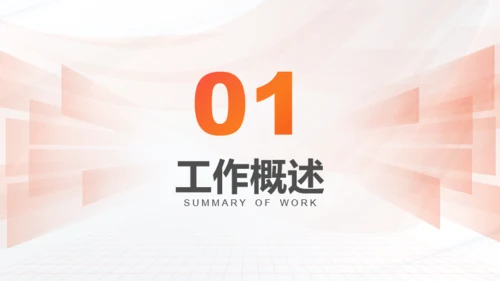 橙色简约商务风通用年终汇报PPT模板