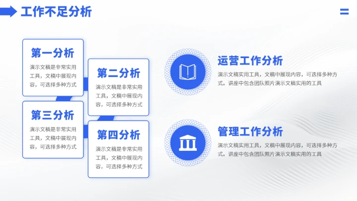 蓝色高端工作汇报年终述职总结PPT模板