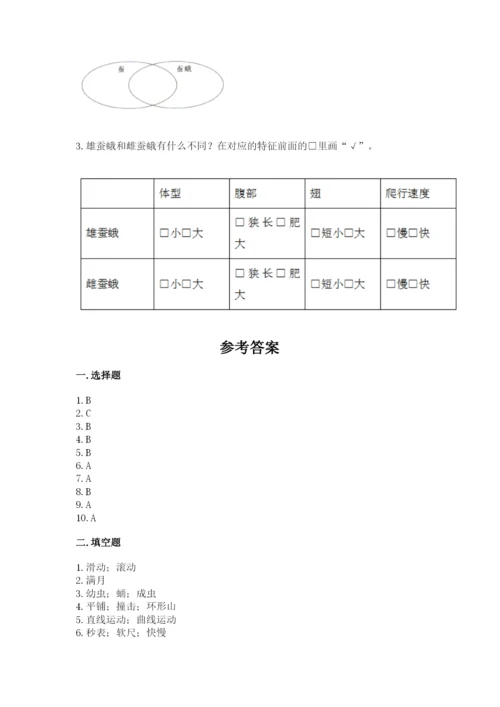 教科版小学科学三年级下册期末测试卷精品有答案.docx