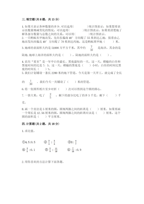 小学六年级数学上册期末考试卷【易错题】.docx