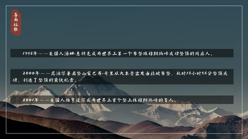 喜马拉雅连绵山脉通用PPT模板