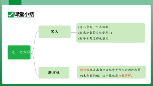 3.1.1 一元一次方程 课件（共32张PPT)【2023秋人教七上数学高效实用备课】