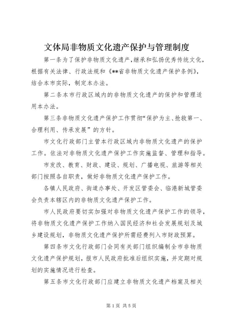 文体局非物质文化遗产保护与管理制度.docx