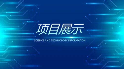 蓝色科技感科技项目信息化总结PPT
