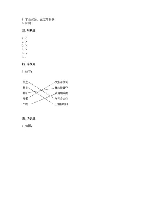 部编版四年级上册道德与法治期中测试卷及参考答案（能力提升）.docx