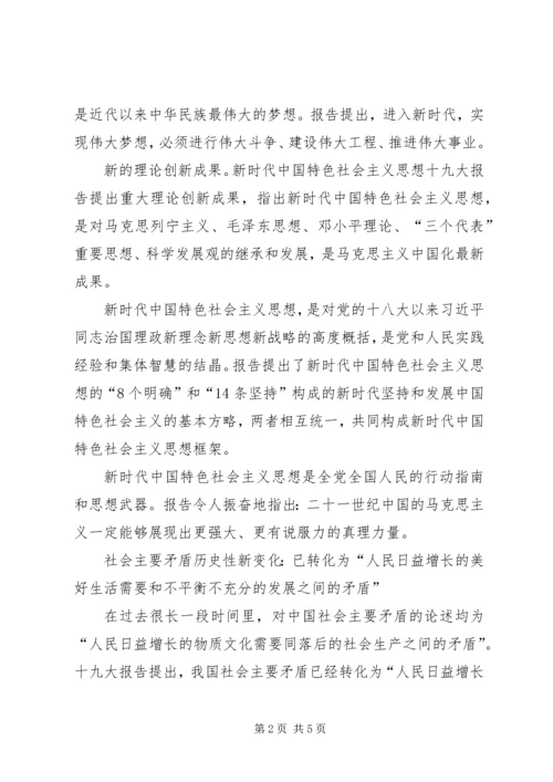 学习十九大报告体会五篇(改一改就可以用) (3).docx