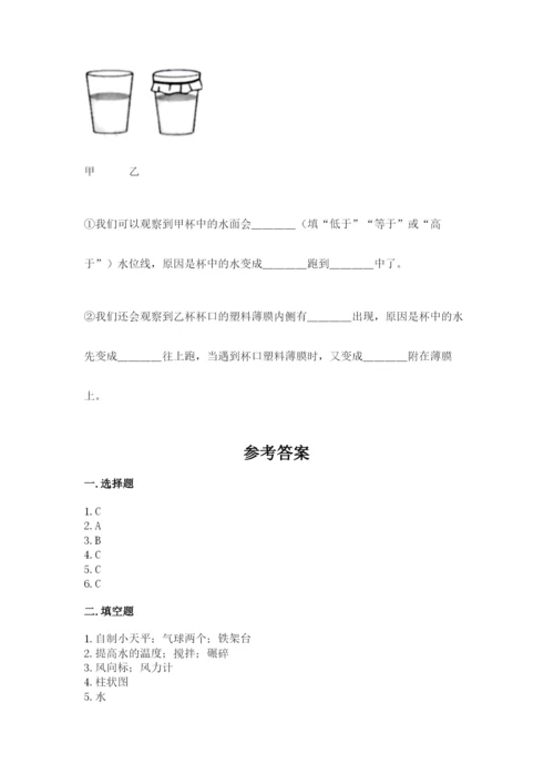 教科版三年级上册科学期末测试卷含答案【巩固】.docx