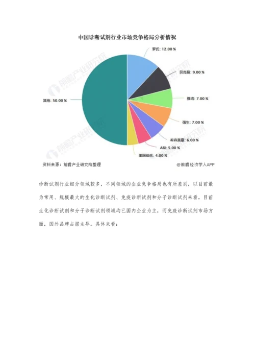 中国诊断试剂行业细分市场现状分析-免疫诊断试剂市场规模将近260亿元.docx