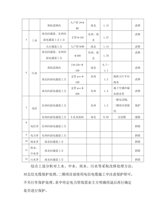 一二期连接通道管线改移综合标准施工专业方案.docx