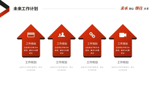 红色简约商务销售工作总结述职报告工作计划ppt模板