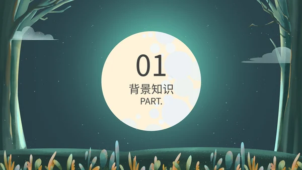 绿色卡通树林教学说课PPT模板
