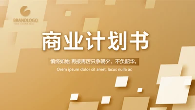 大气商业计划书PPT动态模板