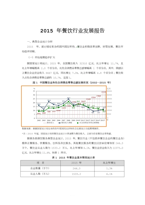 2015年中国餐饮行业发展报告.docx