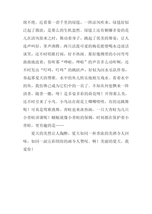夏天的景色作文500字.docx