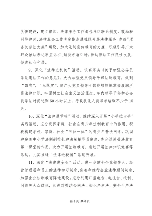 镇委普法治理指导方案.docx