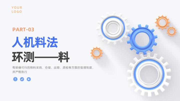 蓝色月度汇报工作汇报工作报告医疗科技简约通用人机环测人机料法环