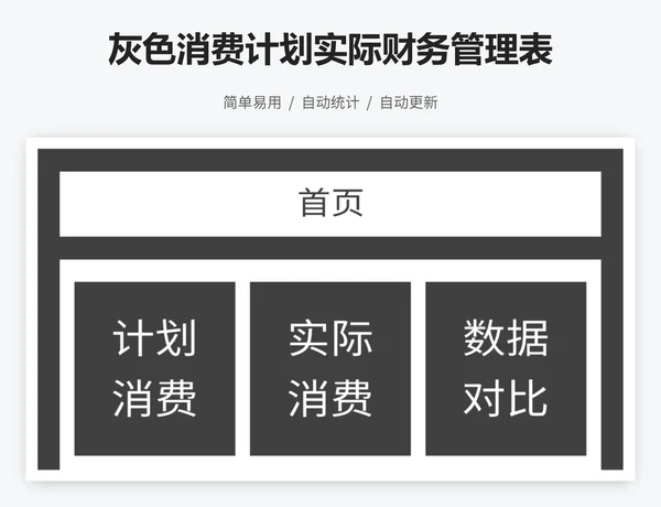 灰色消费计划实际财务管理表