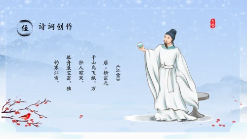大雪纷飞大雪季气介绍通用PPT模板
