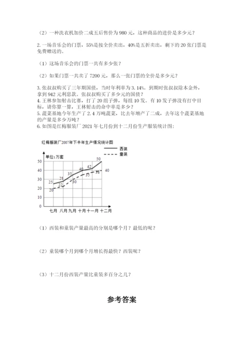 北京版小学六年级下册数学期末综合素养测试卷带答案（黄金题型）.docx