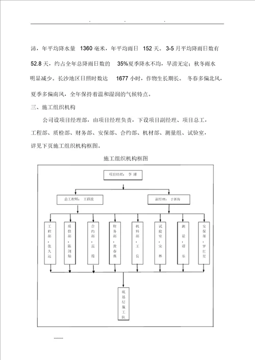 水稳底基层工程施工组织设计方案