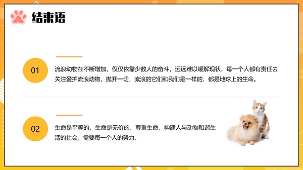 关爱流浪动物PPT模板